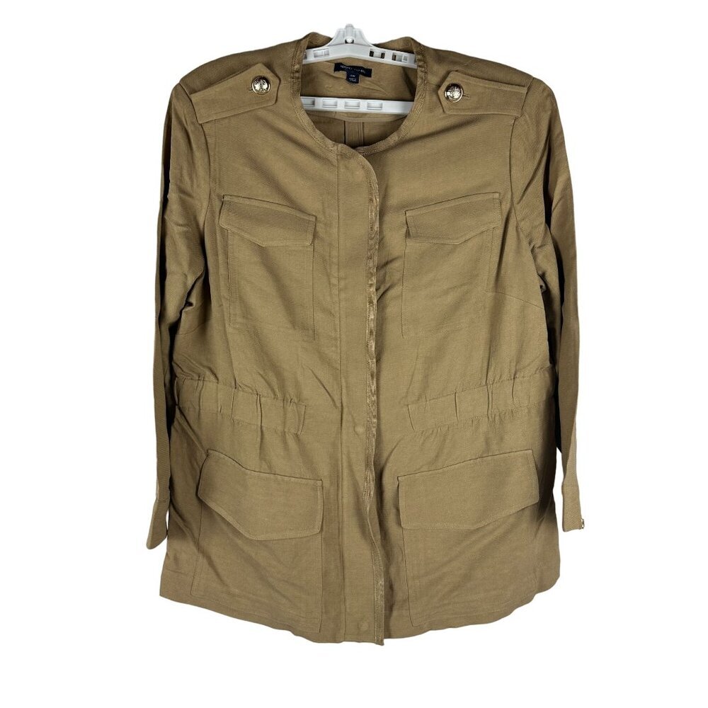 Tommy Hilfiger Womens Tan Military Style Jacket - Size 14W